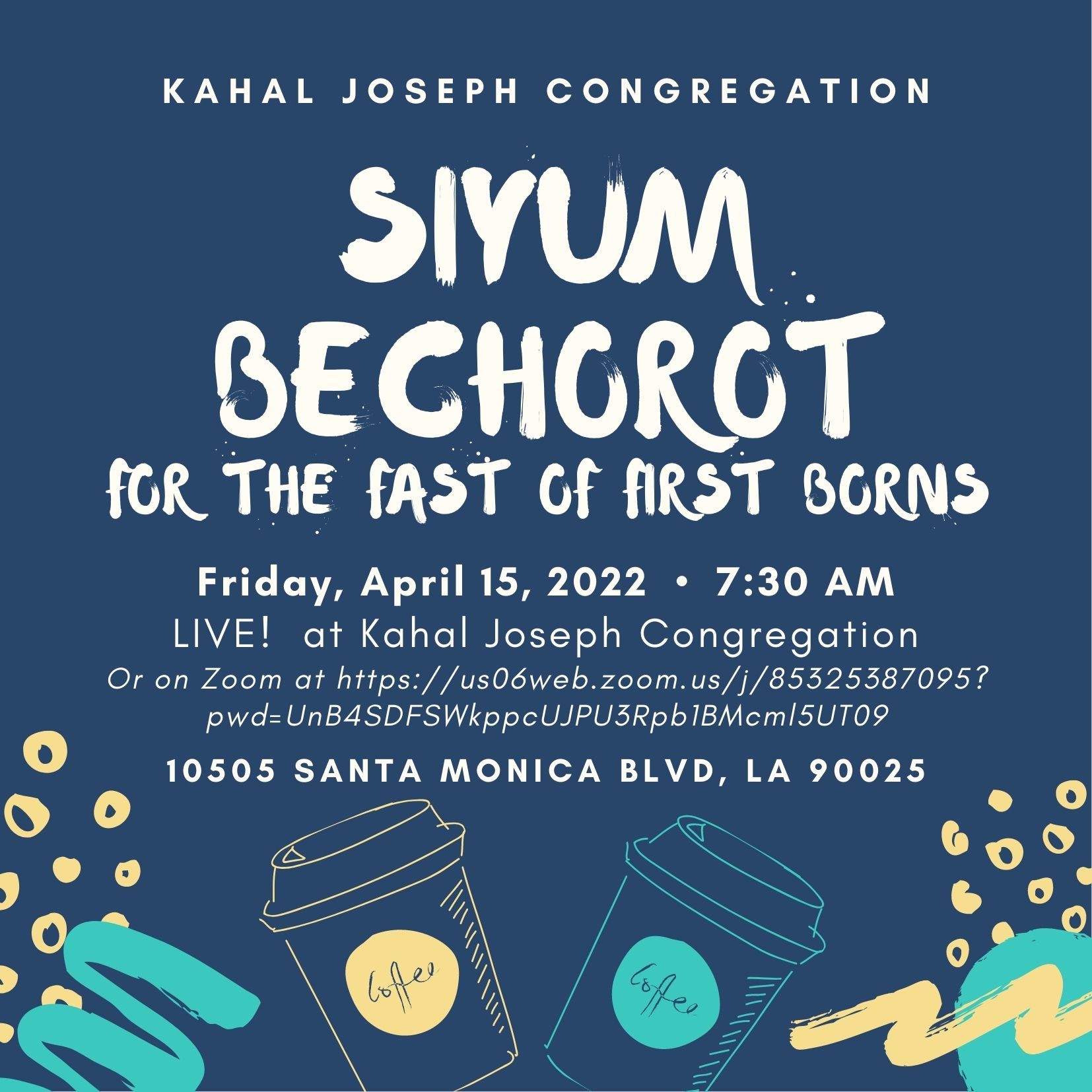 Siyuum for Fast of Firstborns