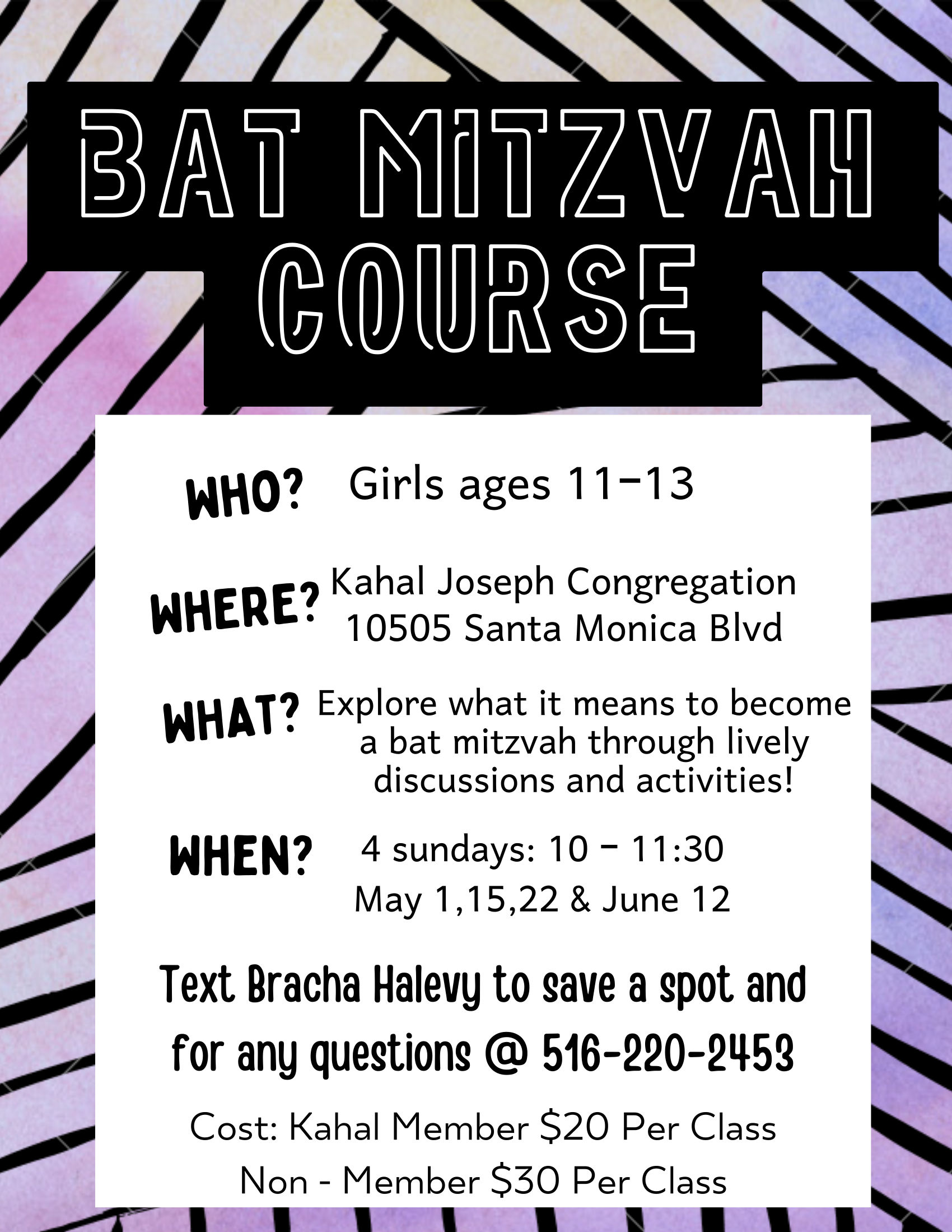 Bat Mitzvah Course