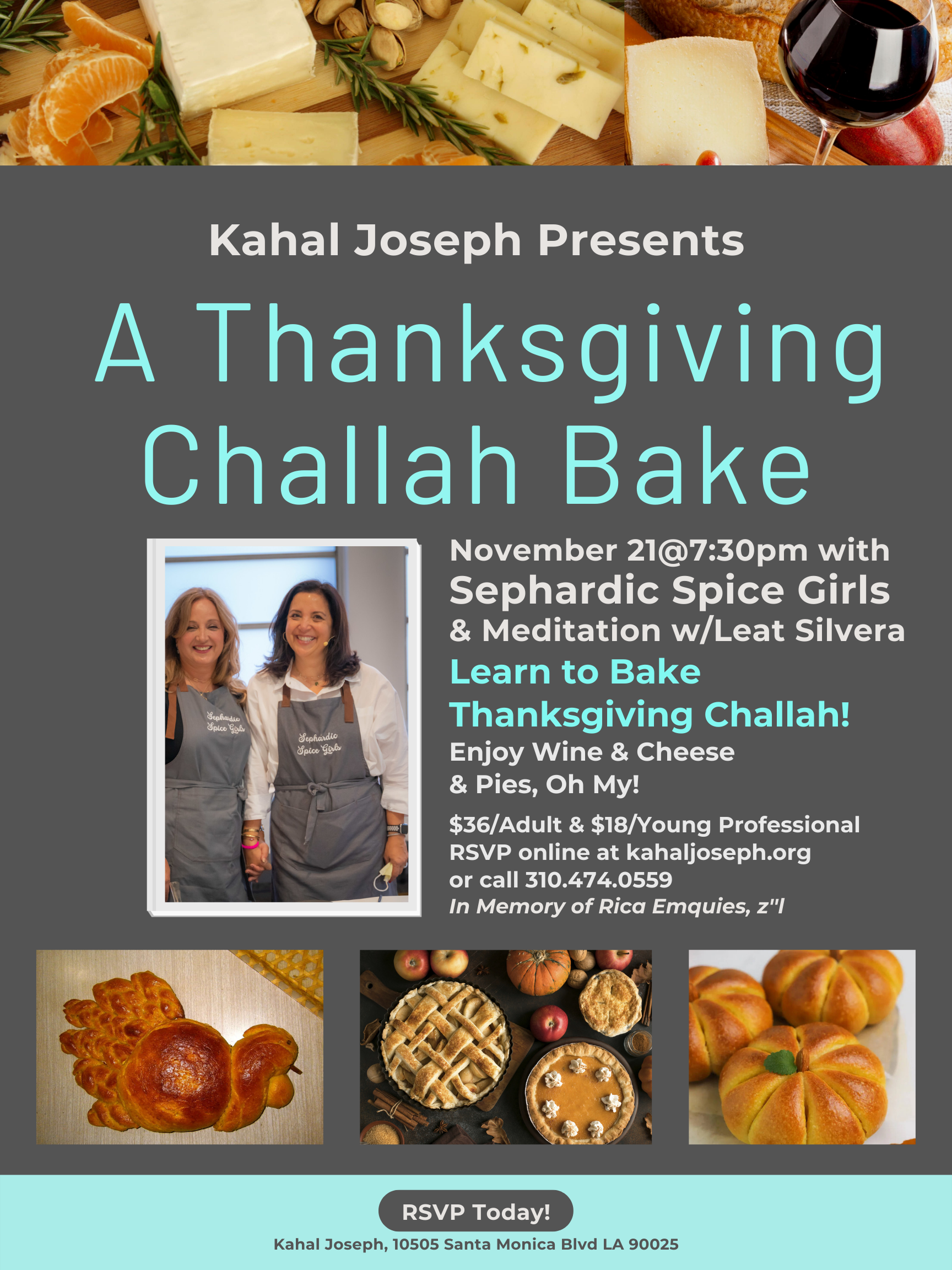 Challah Bake with the Sephardic Spice Girls, Mon 11/21
